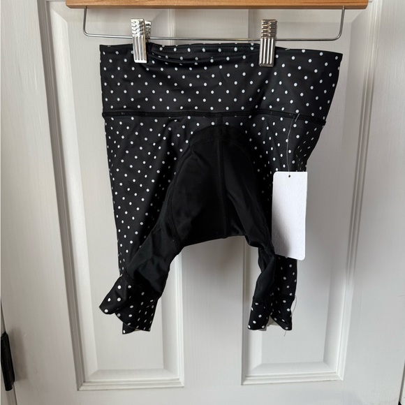 shebeest Pants - Shebeest Black and White Polka Dot Padded Cycling Shorts
